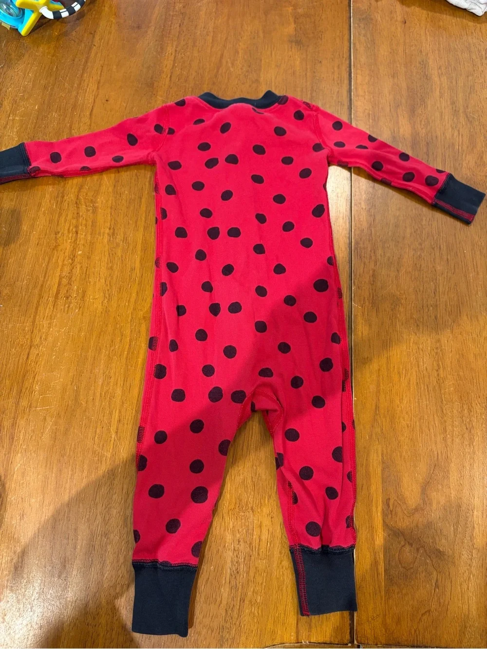 Hanna Andersson Ladybug Pajamas 6-12 Months Sleeper